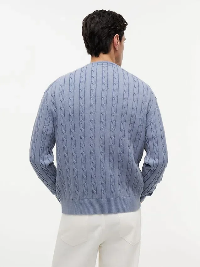 Garment-Dyed Cable Knit Cardigan Garment-Dyed Cable Knit Cardigan