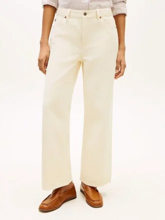 Garment-Dyed High-Rise Wide Leg Jean