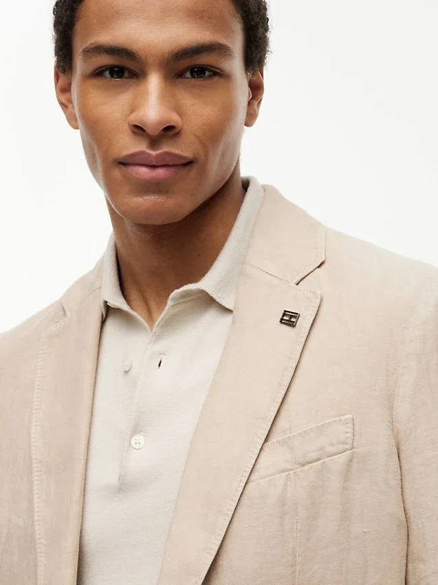 Garment-Dyed Linen Casual Blazer Garment-Dyed Linen Casual Blazer