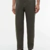 Garment-Dyed Linen Tapered Pant