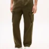 Garment-Dyed Straight Cargo Pants