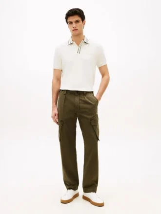 Garment-Dyed Straight Cargo Pants