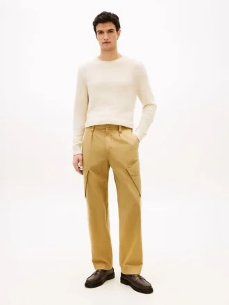 Garment-Dyed Straight Cargo Pants
