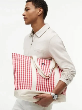 Gingham Canvas Tote Bag Gingham Canvas Tote Bag