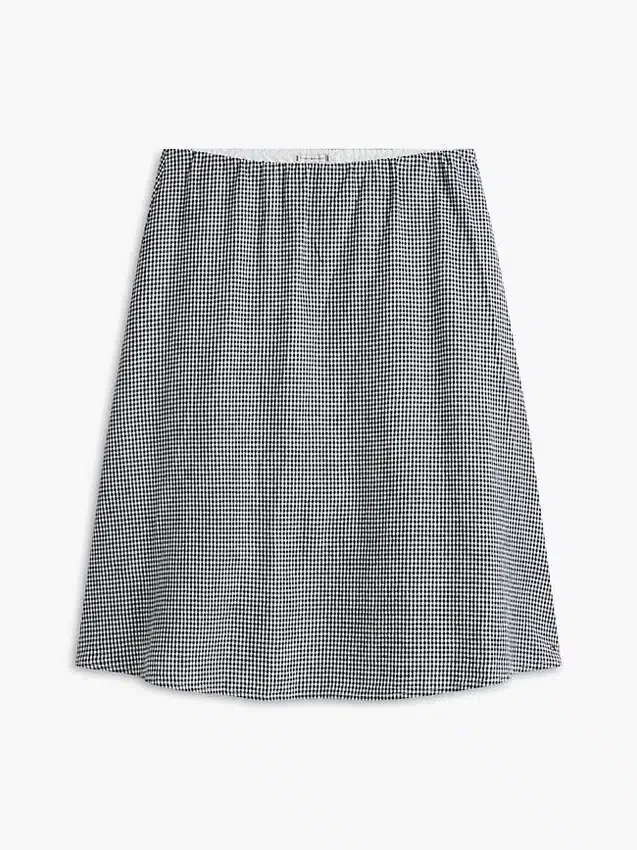 Gingham Linen-Blend Midi Skirt Gingham Linen-Blend Midi Skirt