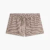 Gingham Linen-Blend Pull-On Short Gingham Linen-Blend Pull-On Short
