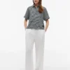 Gingham Linen-Blend Shirt