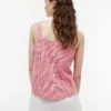 Gingham Linen-Blend Tank Top
