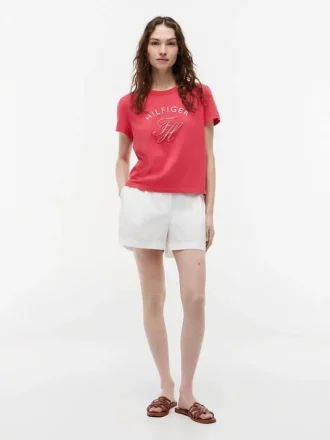 Gingham Script Monogram T-Shirt