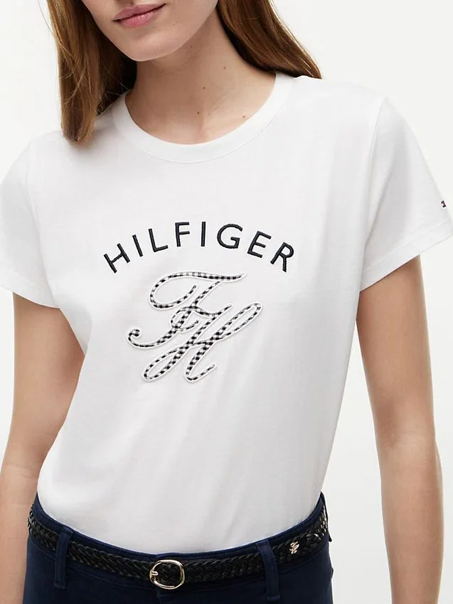 Gingham Script Monogram T-Shirt Gingham Script Monogram T-Shirt