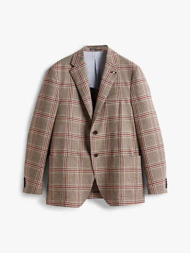 Glen Plaid Wool-Blend Blazer Glen Plaid Wool-Blend Blazer