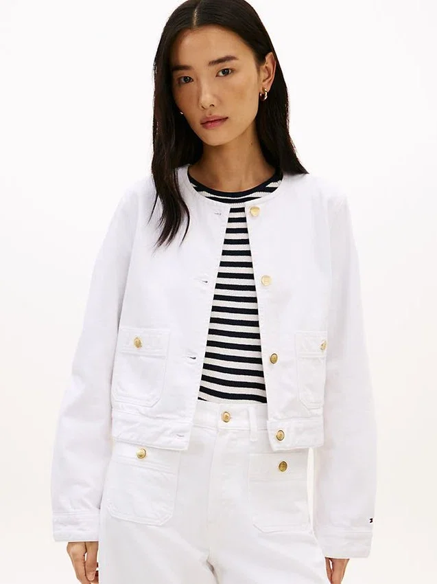Gold-Button Denim Lady Jacket Gold-Button Denim Lady Jacket