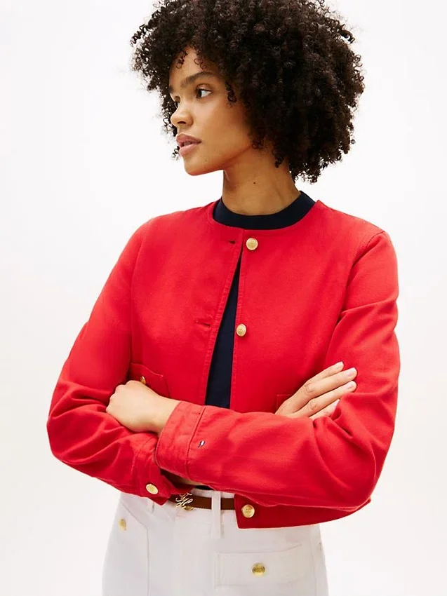 Gold-Button Denim Lady Jacket Gold-Button Denim Lady Jacket