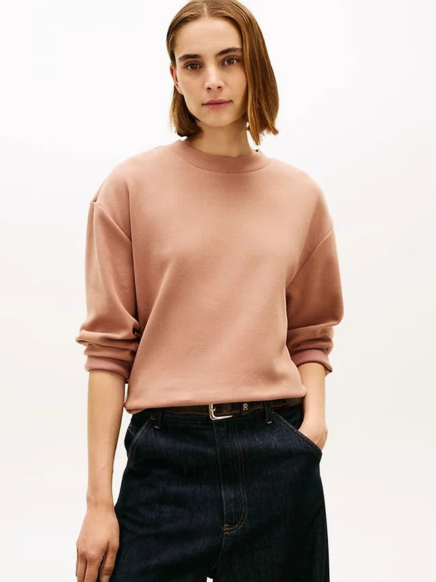 Gold-Button Interlock Sweatshirt Gold-Button Interlock Sweatshirt
