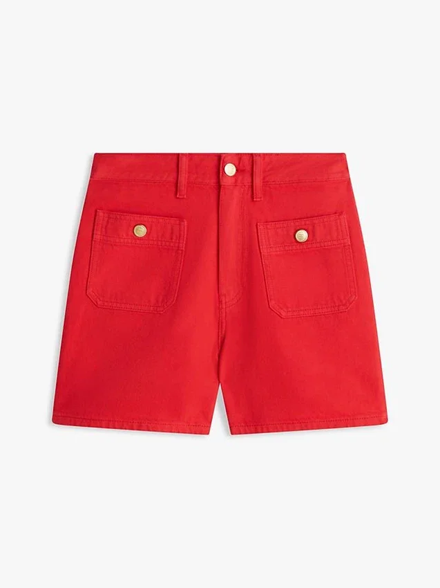 Gold-Button Pocket Denim Short Gold-Button Pocket Denim Short