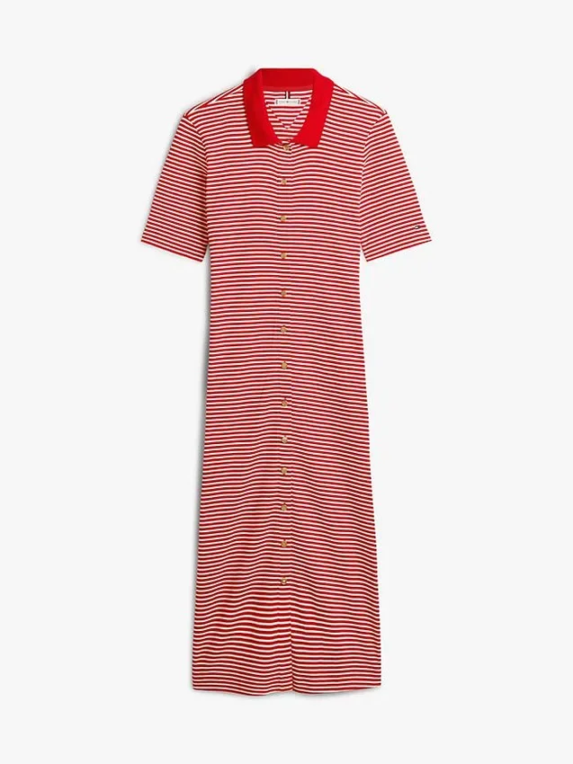 Gold-Button Polo Midi Dress Gold-Button Polo Midi Dress