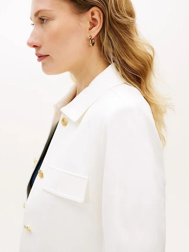 Gold-Button Ponte Multi-Pocket Jacket Gold-Button Ponte Multi-Pocket Jacket