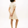Gold-Button Rib Knit Polo Mini Dress Gold-Button Rib Knit Polo Mini Dress