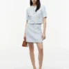 Gold-Button Tweed Mini Skirt Gold-Button Tweed Mini Skirt