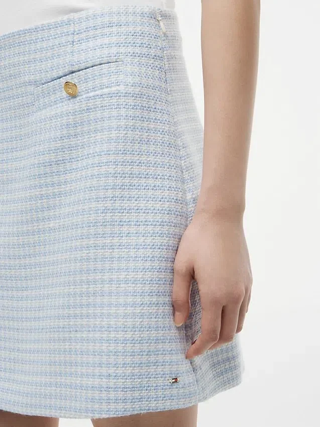 Gold-Button Tweed Mini Skirt Gold-Button Tweed Mini Skirt