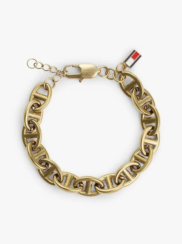 Gold-Plated Mariner-Link Chain Bracelet Gold-Plated Mariner-Link Chain Bracelet