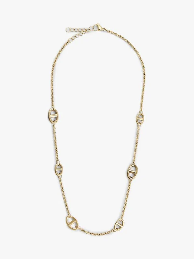 Gold-Plated Slim Mariner-Link Necklace Gold-Plated Slim Mariner-Link Necklace