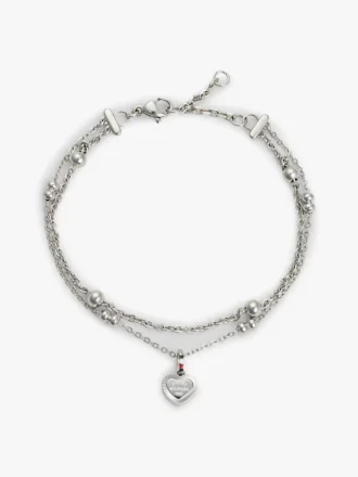 Heart Charm Double-Layered Bracelet Heart Charm Double-Layered Bracelet