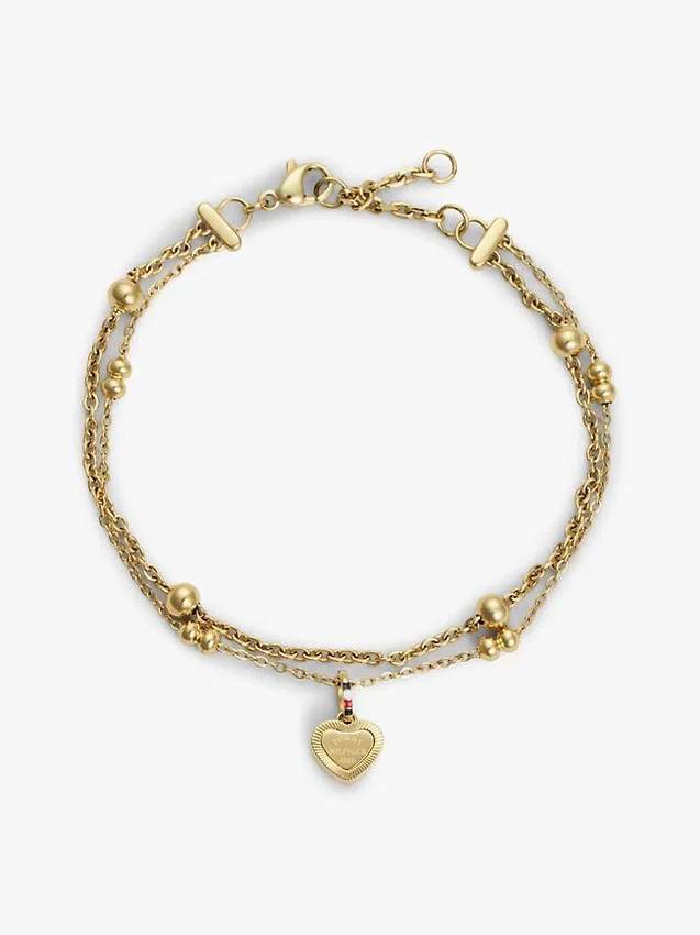 Heart Charm Double-Layered Bracelet Heart Charm Double-Layered Bracelet