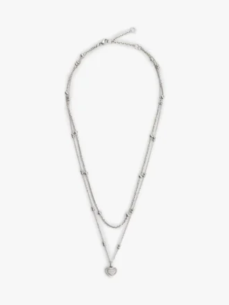 Heart Charm Double-Layered Necklace Heart Charm Double-Layered Necklace