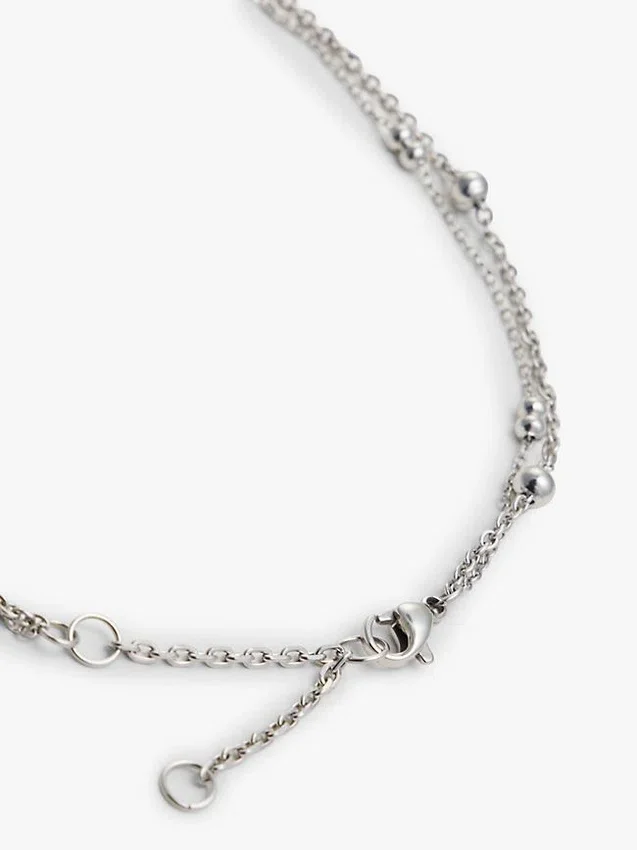 Heart Charm Double-Layered Necklace Heart Charm Double-Layered Necklace