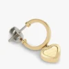 Heart Charm Hoop Earring