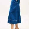 High-Rise Flared Denim Midi Skirt High-Rise Flared Denim Midi Skirt