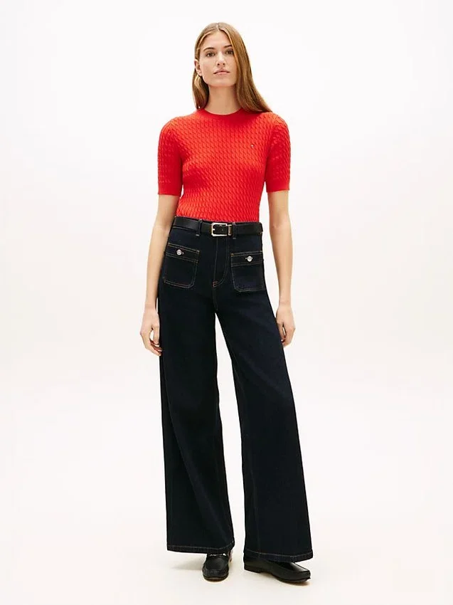 High-Rise Stretch Wide Leg Utility Jean High-Rise Stretch Wide Leg Utility Jean