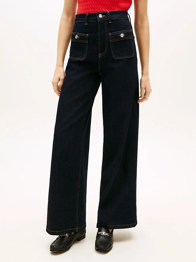 High-Rise Stretch Wide Leg Utility Jean High-Rise Stretch Wide Leg Utility Jean