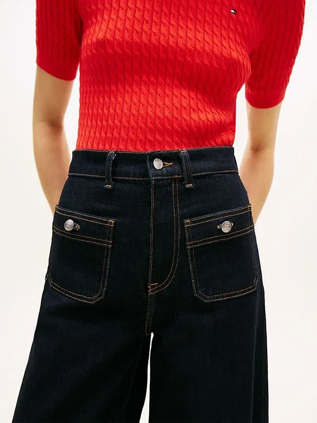 High-Rise Stretch Wide Leg Utility Jean High-Rise Stretch Wide Leg Utility Jean