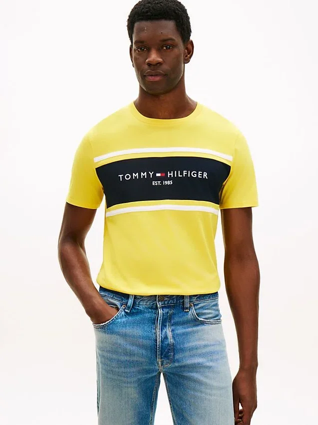 Hilfiger Block Stripe Logo T-Shirt Hilfiger Block Stripe Logo T-Shirt