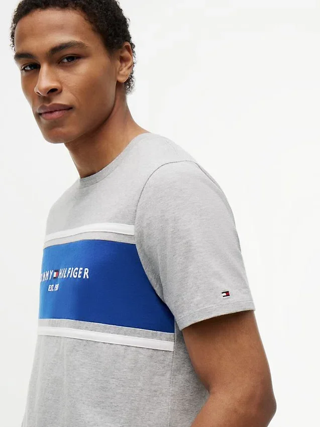 Hilfiger Block Stripe Logo T-Shirt Hilfiger Block Stripe Logo T-Shirt