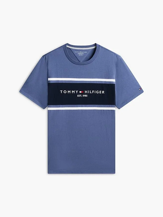 Hilfiger Block Stripe Logo T-Shirt Hilfiger Block Stripe Logo T-Shirt