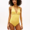 Hilfiger Logo Halter One-Piece Swimsuit