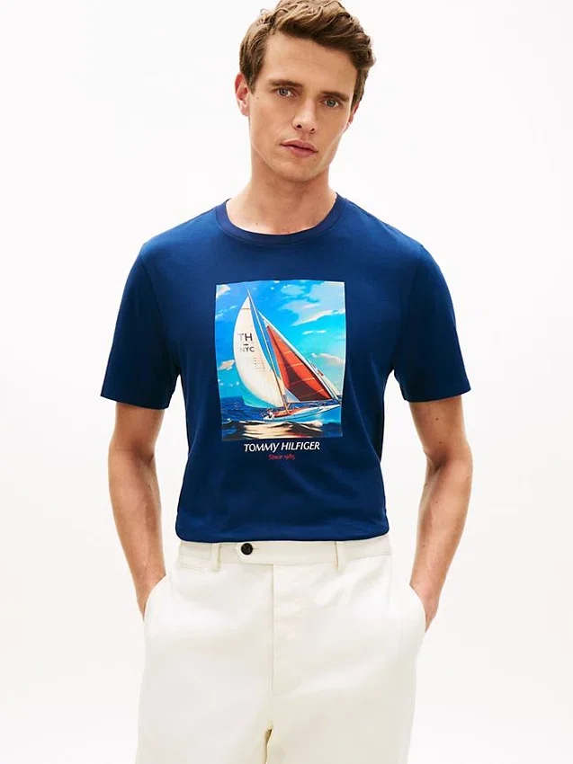 Hilfiger Sailing Photo Print T-Shirt Hilfiger Sailing Photo Print T-Shirt