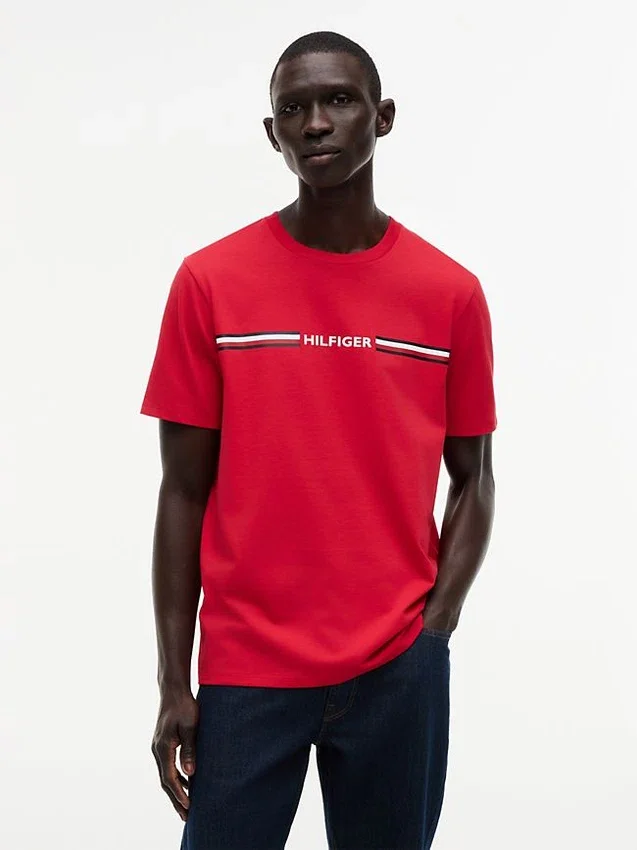 Hilfiger Signature Stripe Logo T-Shirt Hilfiger Signature Stripe Logo T-Shirt