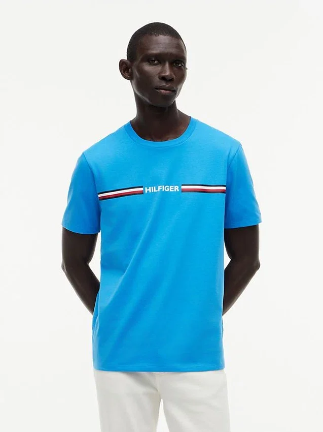 Hilfiger Signature Stripe Logo T-Shirt Hilfiger Signature Stripe Logo T-Shirt
