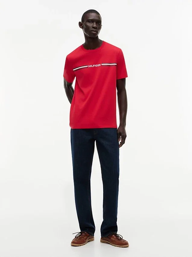 Hilfiger Signature Stripe Logo T-Shirt Hilfiger Signature Stripe Logo T-Shirt