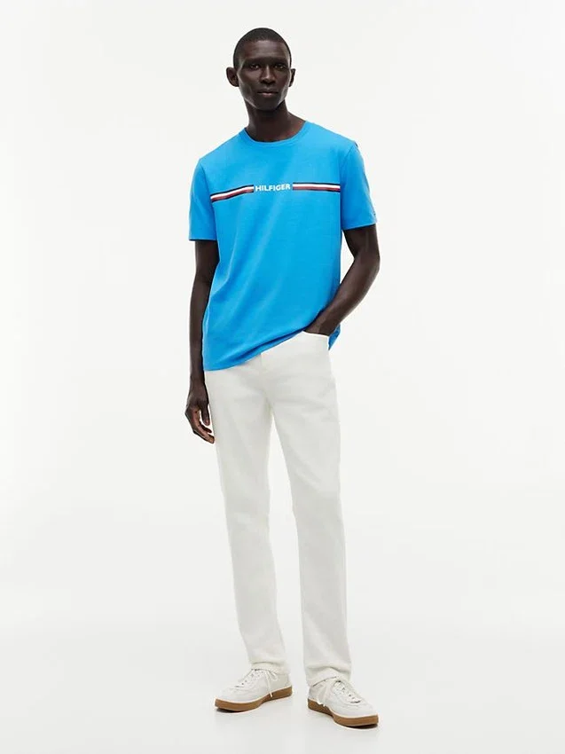 Hilfiger Signature Stripe Logo T-Shirt Hilfiger Signature Stripe Logo T-Shirt