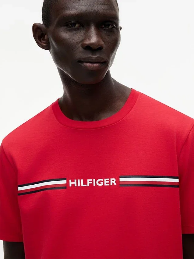 Hilfiger Signature Stripe Logo T-Shirt Hilfiger Signature Stripe Logo T-Shirt