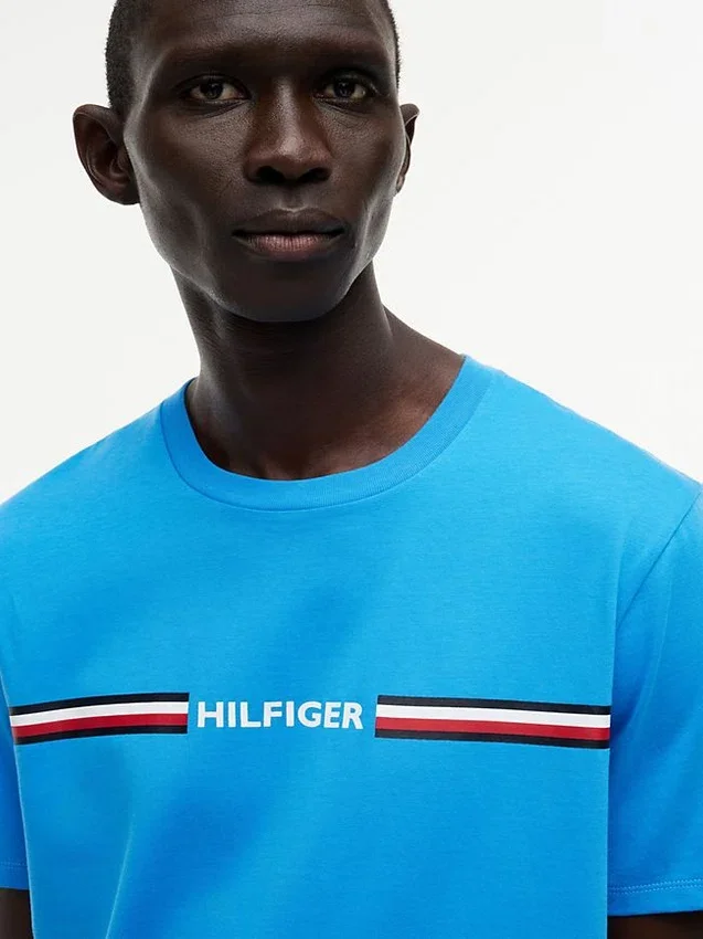 Hilfiger Signature Stripe Logo T-Shirt Hilfiger Signature Stripe Logo T-Shirt