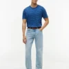 Indigo-Dyed Striped Pocket T-Shirt Indigo-Dyed Striped Pocket T-Shirt