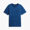 Indigo-Dyed Striped Pocket T-Shirt Indigo-Dyed Striped Pocket T-Shirt