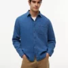 Indigo-Dyed Waffle Denim Shirt Indigo-Dyed Waffle Denim Shirt