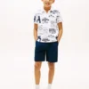 Kids’ Allover Logo Stretch Polo Kids’ Allover Logo Stretch Polo